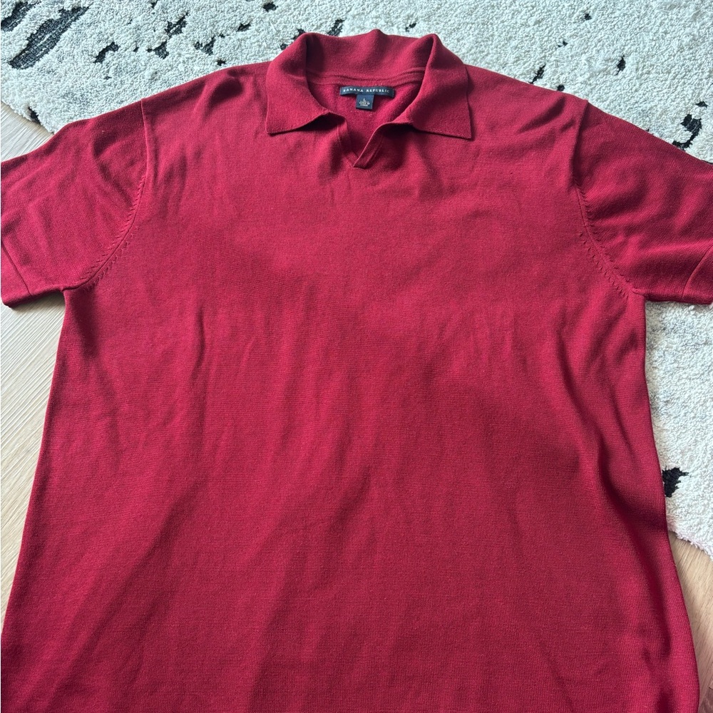 Banana Republic Men’s Crimson Red Polo Shirt